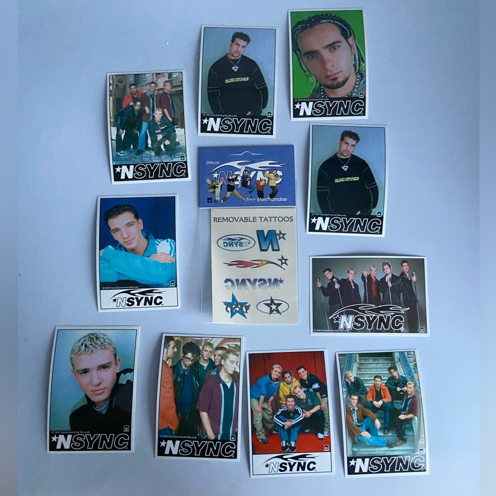 NSYNC Trading Cards and Temporary Tattoos